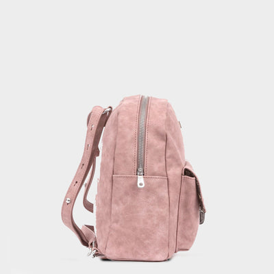 Arya Mini Backpack (Suede/Silver) - Packs