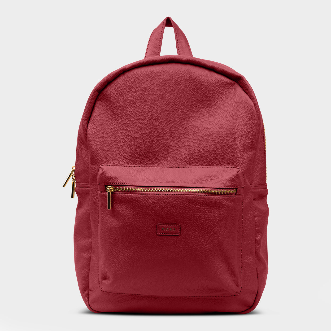 BOSS - Faux-leather backpack with metallic logo lettering