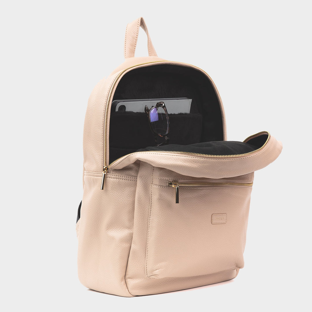 black leather gold zipper backpack with wallet Mason Backpack (Black and Gold) – Packs