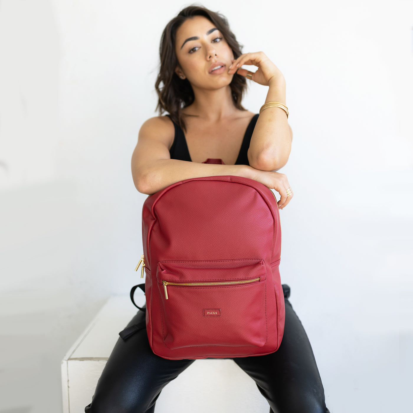 Mason Backpack (Red and Gold) - Packs